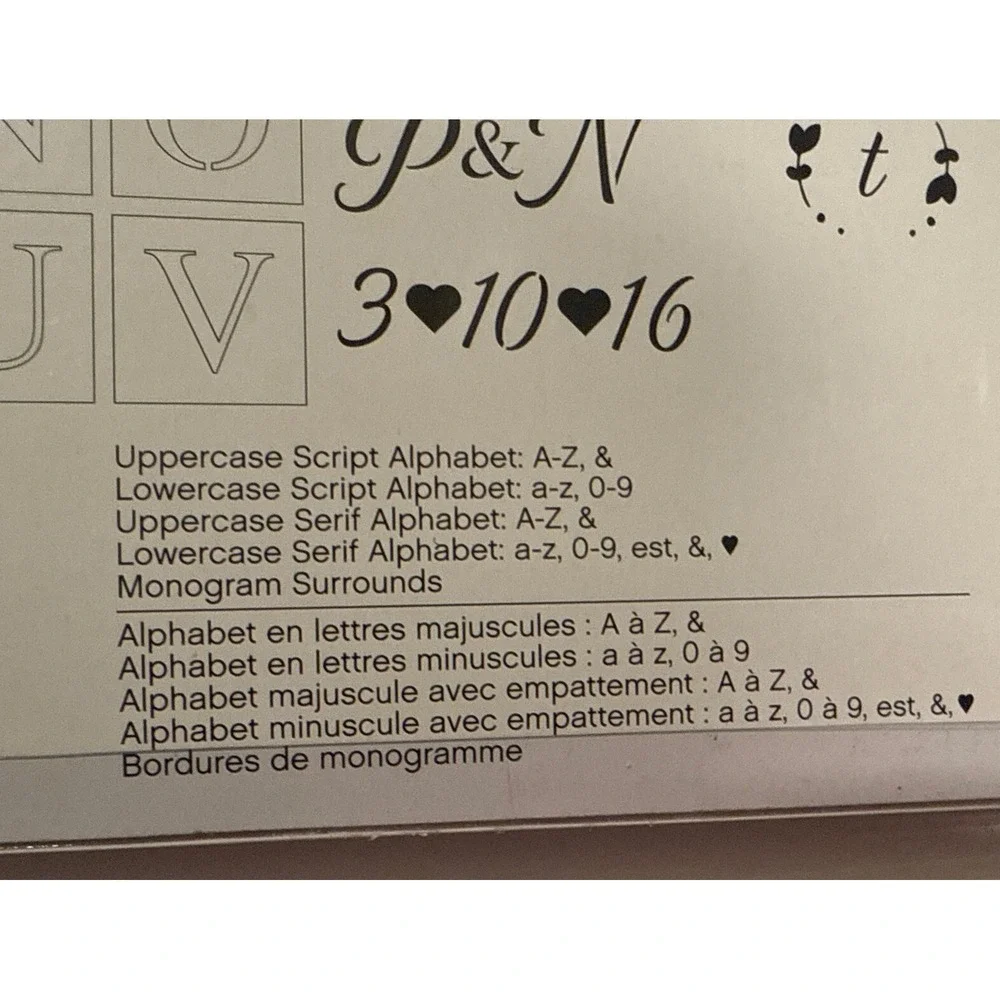 Craft smart Oversized Monogram Stencil Pack 108 Pcs. Upper Lower Case Surrounds